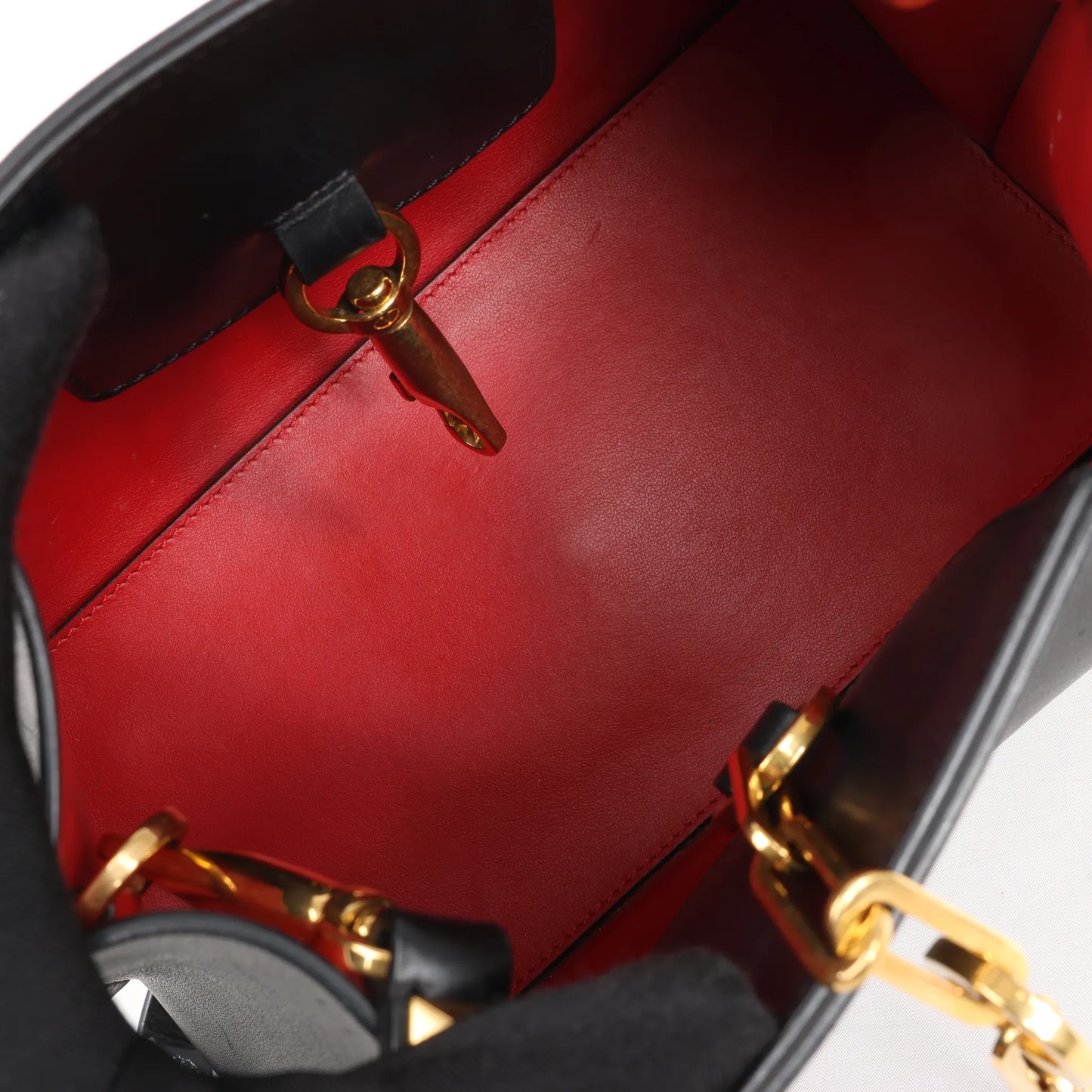 Valentino Garavani VLogo Leather 2Way Shoulder Bag in Black