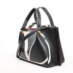 Valentino Garavani VLogo Leather 2Way Shoulder Bag in Black