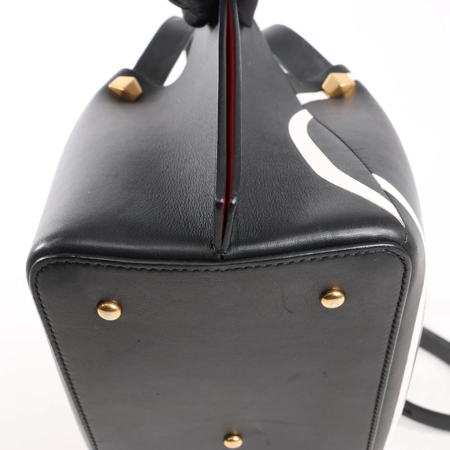 Valentino Garavani VLogo Leather 2Way Shoulder Bag in Black