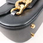 Valentino Garavani VLogo Leather Shoulder bag in Black