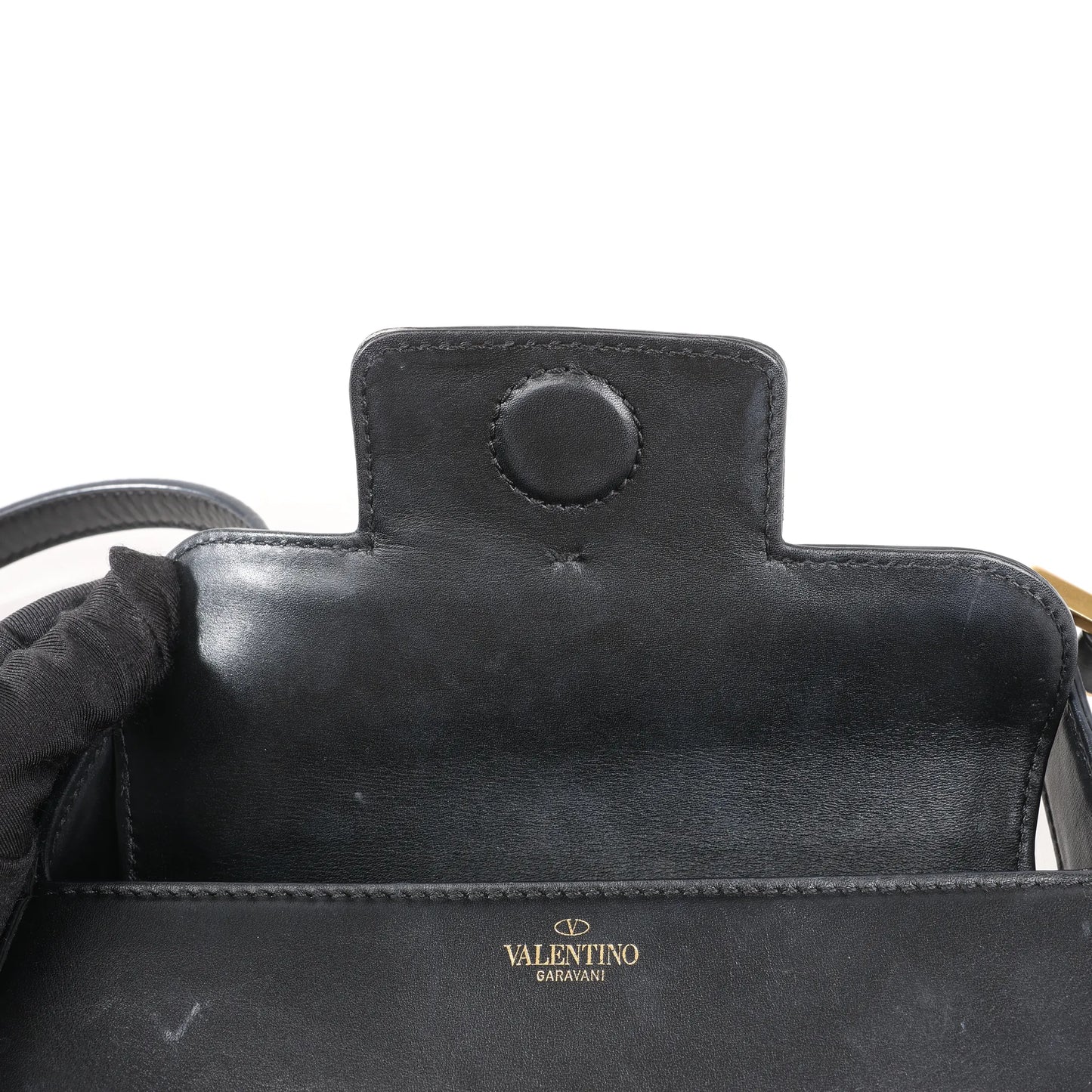 Valentino Garavani VLogo Leder-Umhängetasche in Schwarz