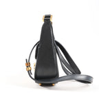 Valentino Garavani VLogo Leather Shoulder bag in Black
