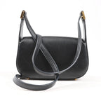 Valentino Garavani VLogo Leather Shoulder bag in Black