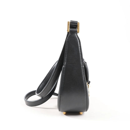 Valentino Garavani VLogo Leder-Umhängetasche in Schwarz