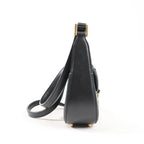 Valentino Garavani VLogo Leather Shoulder bag in Black