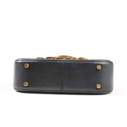 Valentino Garavani VLogo Leder-Umhängetasche in Schwarz