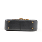 Valentino Garavani VLogo Leather Shoulder bag in Black