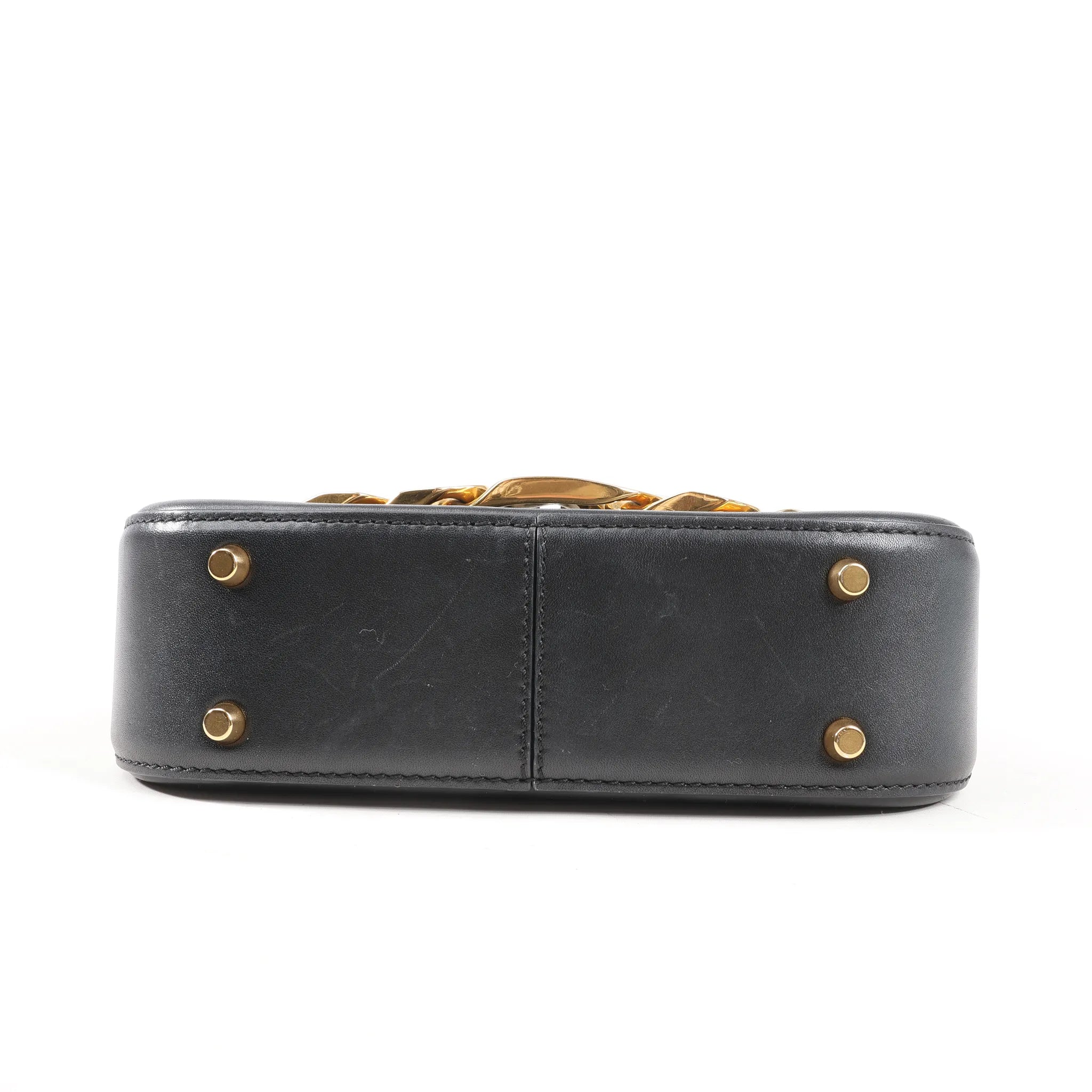 Valentino Garavani VLogo Leather Shoulder bag in Black