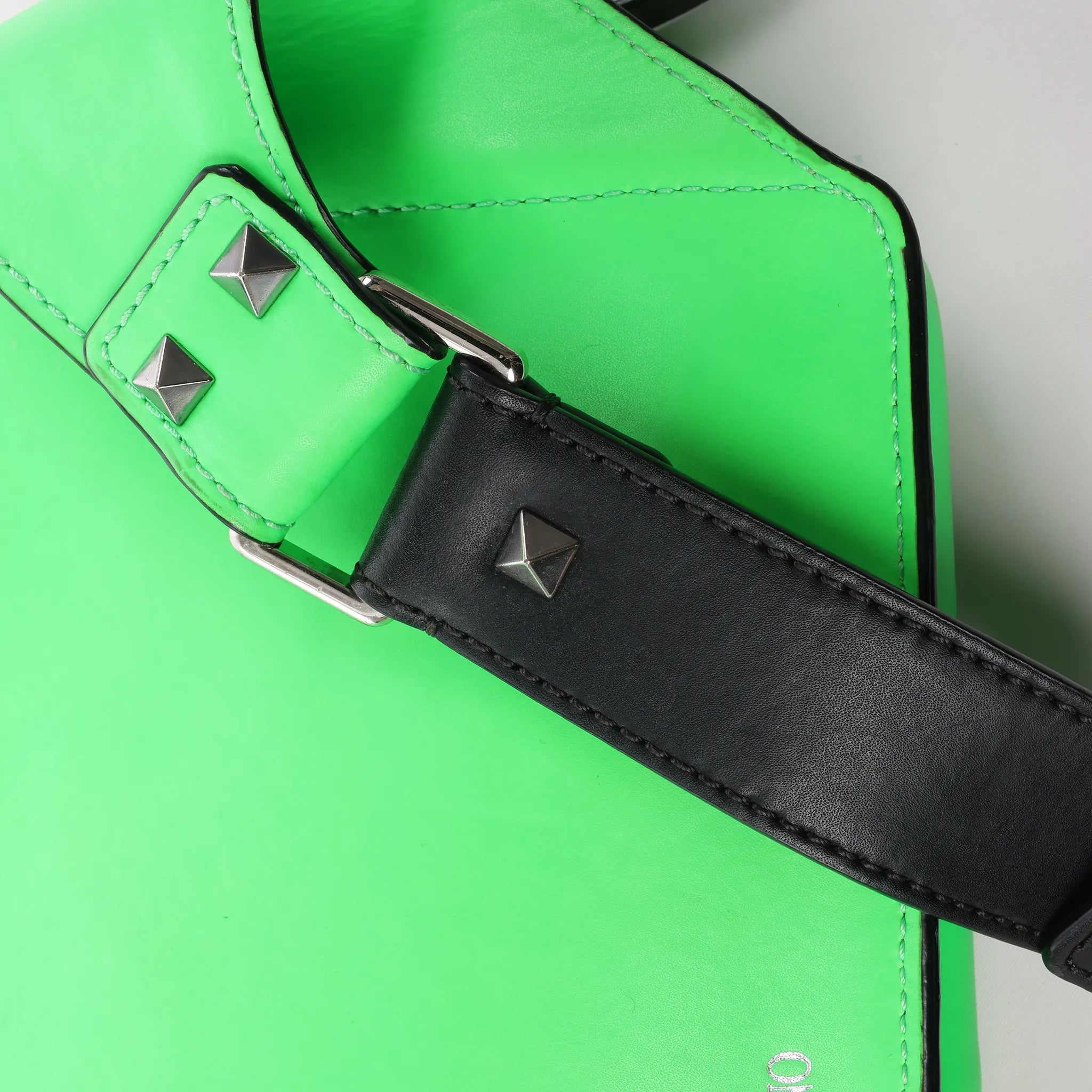 Valentino Garavani VLTN Leather Belt Bag in Green