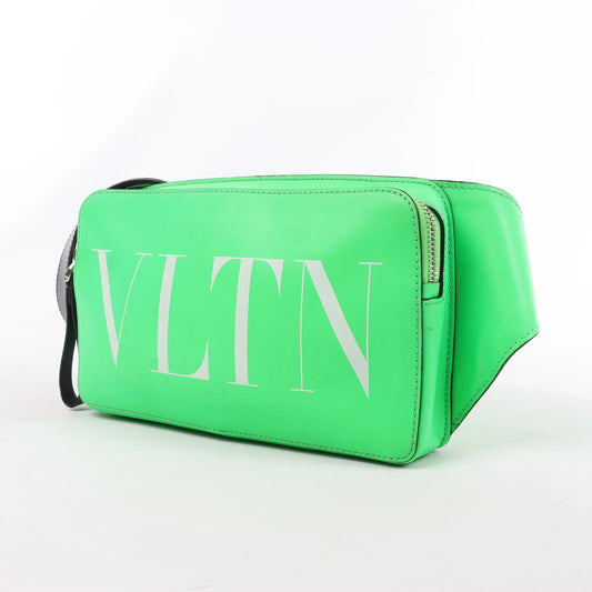 Valentino Garavani VLTN Leather Belt Bag in Green