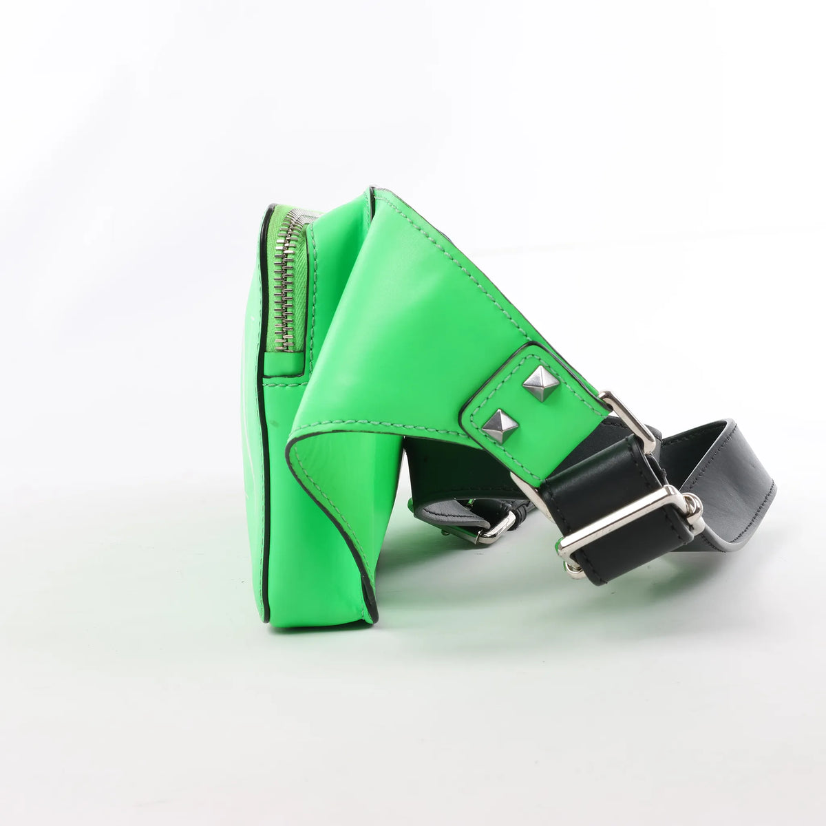 Valentino Garavani VLTN Leather Belt Bag in Green