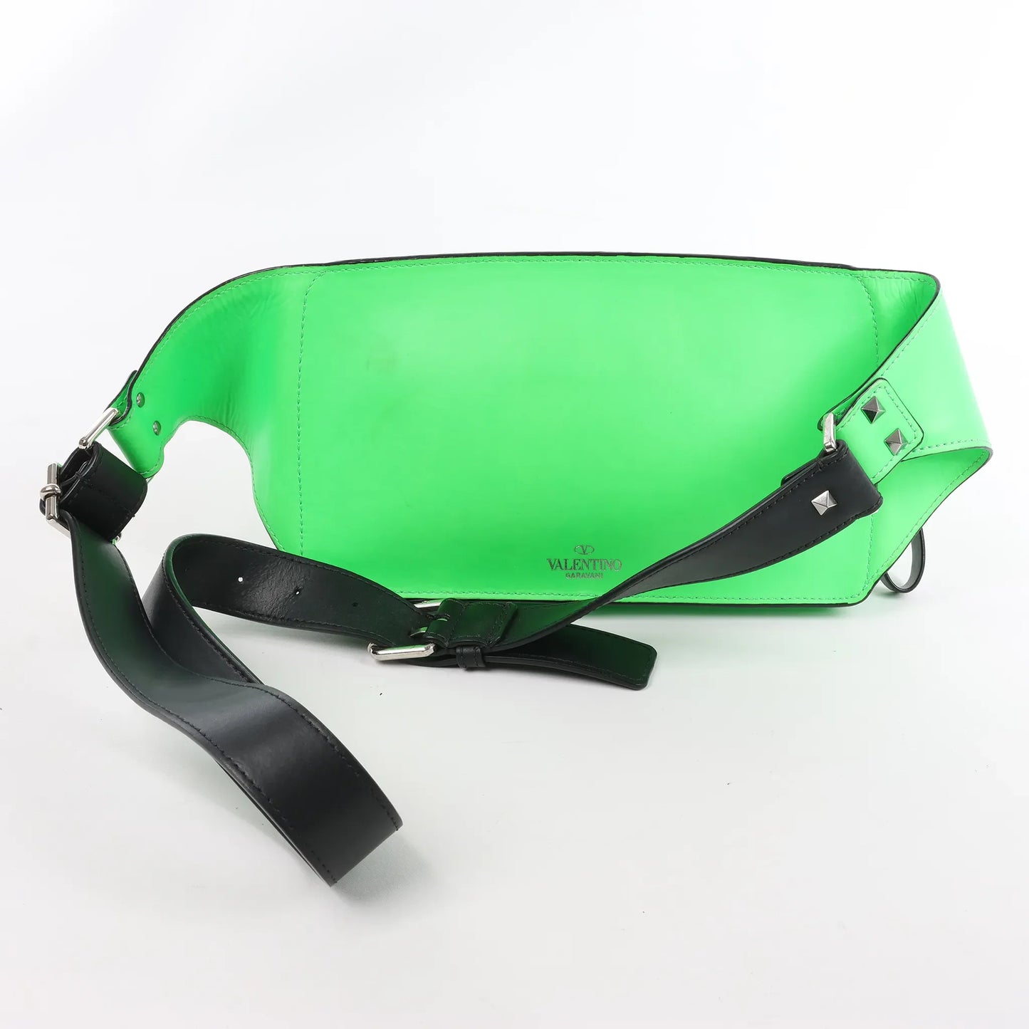 Valentino Garavani VLTN Leather Belt Bag in Green