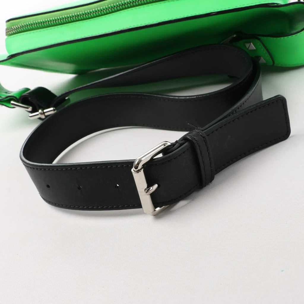 Valentino Garavani VLTN Leather Belt Bag in Green