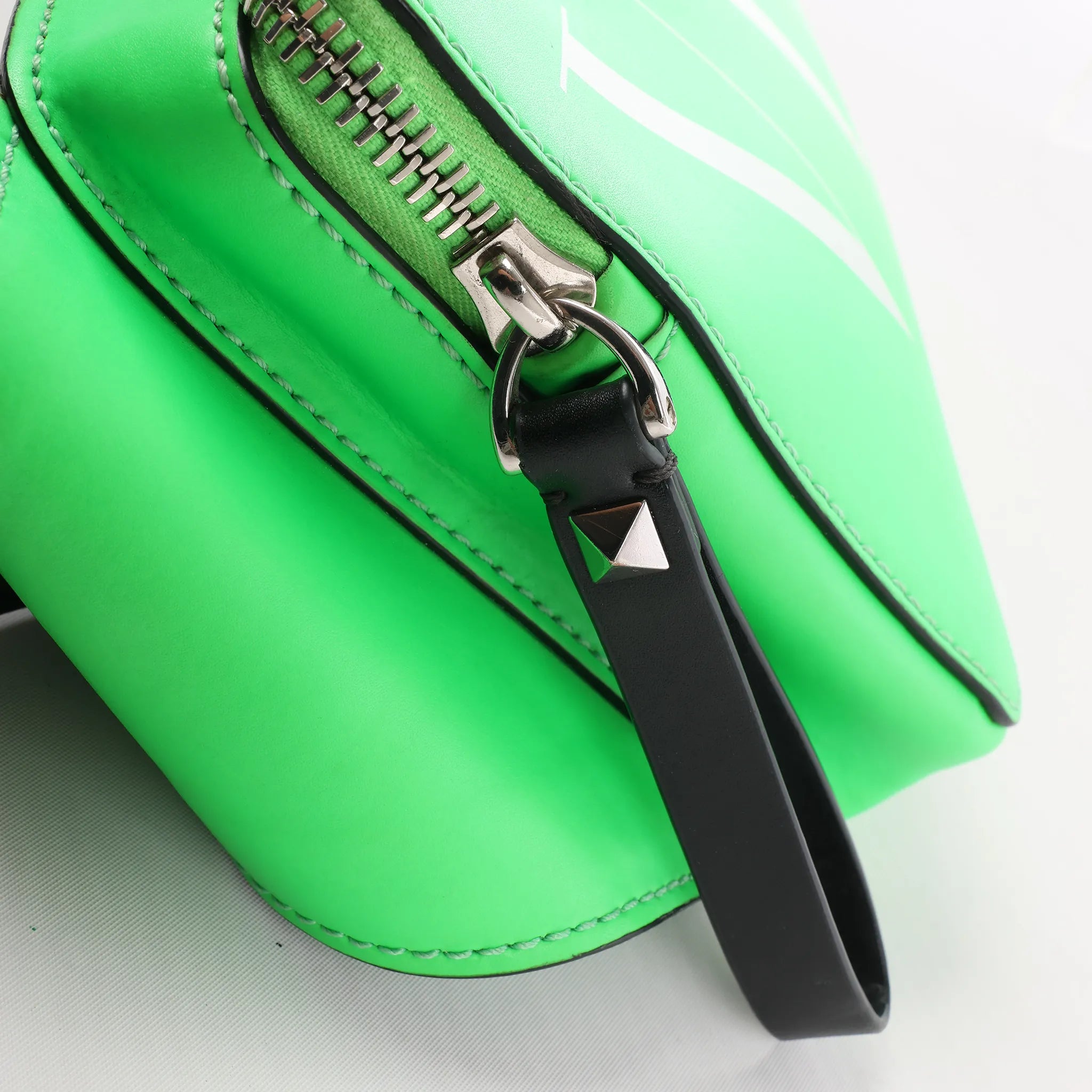 Valentino Garavani VLTN Leather Belt Bag in Green