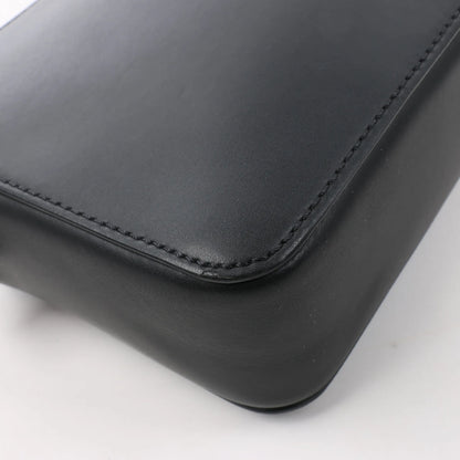 Valentino Garavani VLTN Leather Shoulder Bag in Black