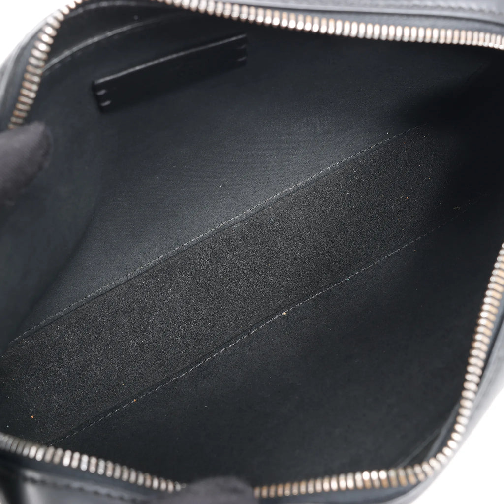 Valentino Garavani VLTN Leather Shoulder Bag in Black