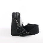 Valentino Garavani VLTN Leather Shoulder Bag in Black