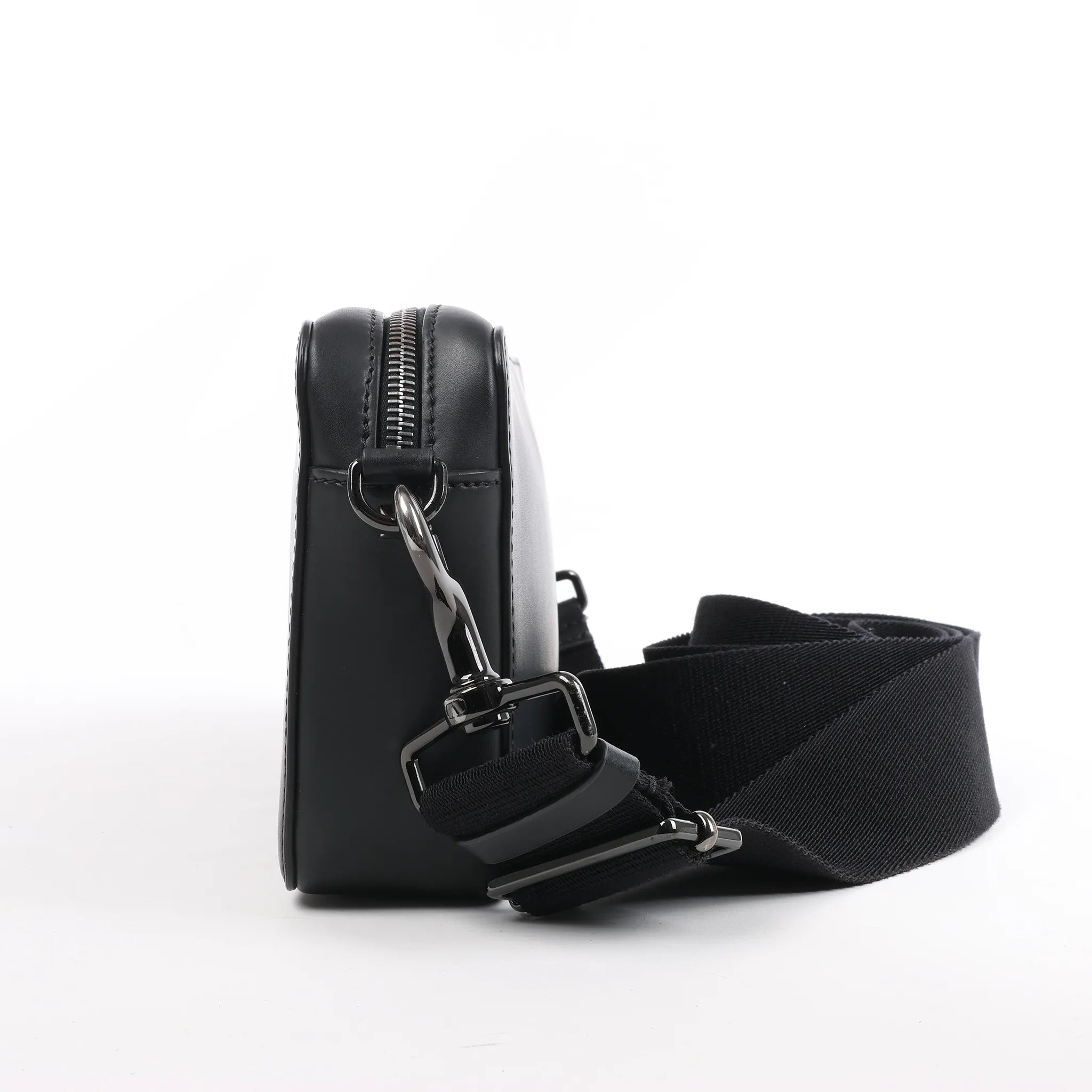 Valentino Garavani VLTN Leather Shoulder Bag in Black