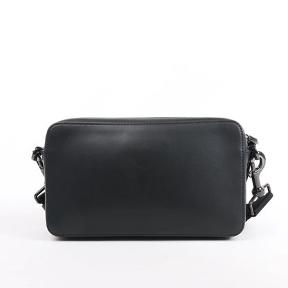 Valentino Garavani VLTN Leather Shoulder Bag in Black