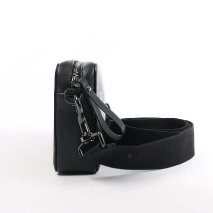 Valentino Garavani VLTN Leather Shoulder Bag in Black