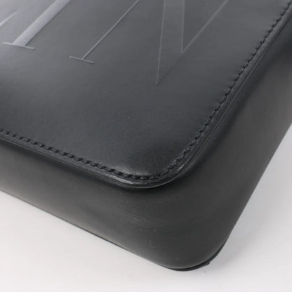 Valentino Garavani VLTN Leather Shoulder Bag in Black