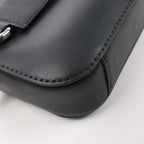 Valentino Garavani VLTN Leather Shoulder Bag in Black