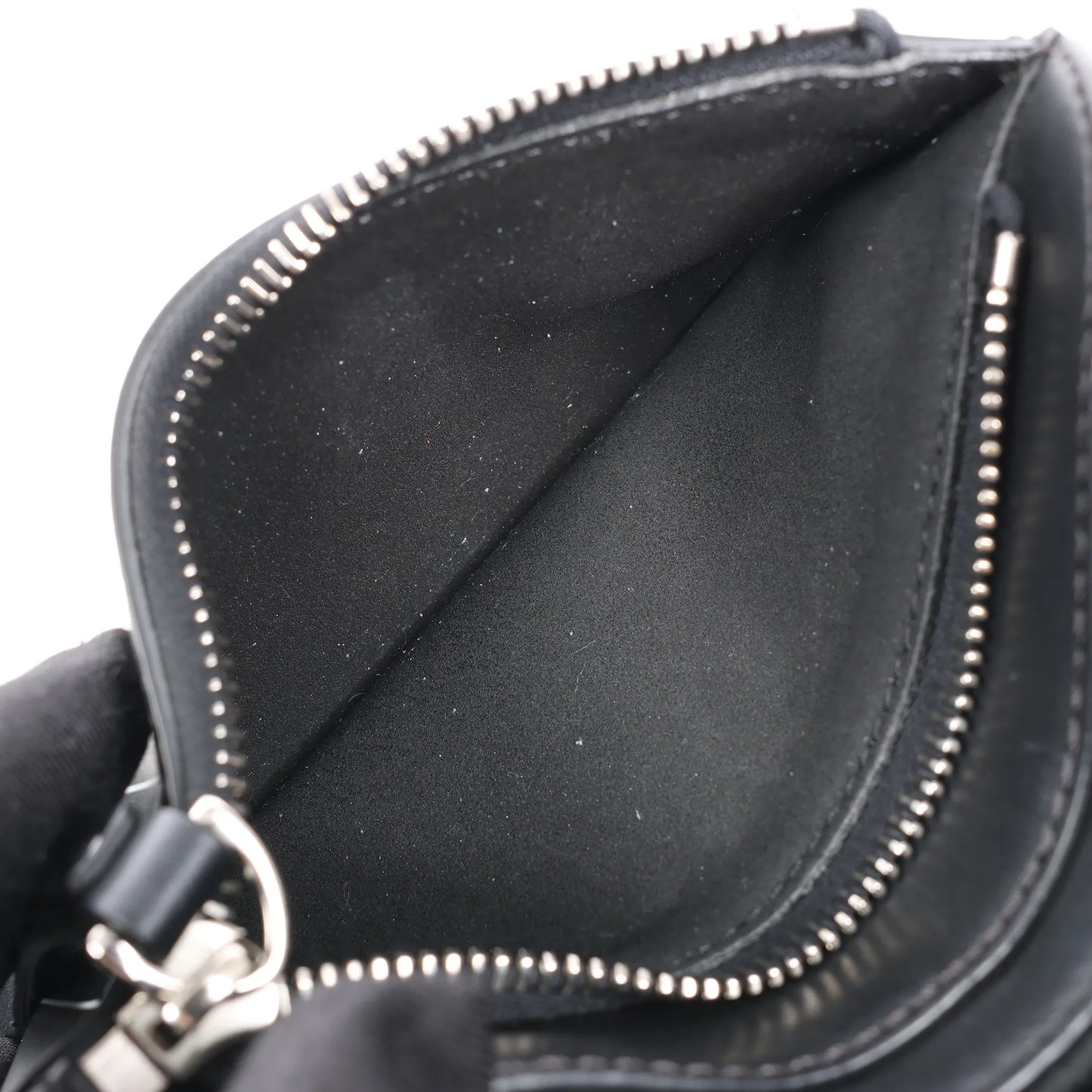 Valentino Garavani VLTN Leather Shoulder Bag in Black