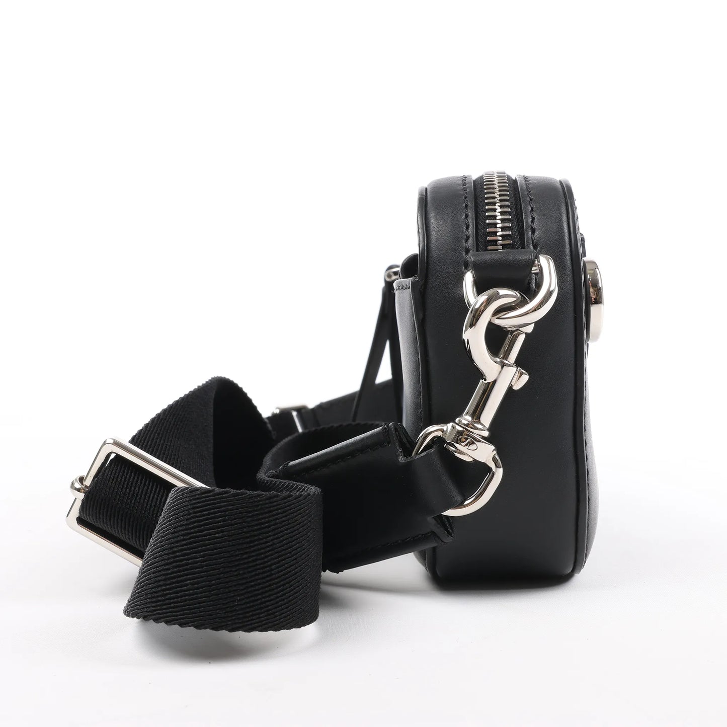 Valentino Garavani VLTN Leather Shoulder Bag in Black