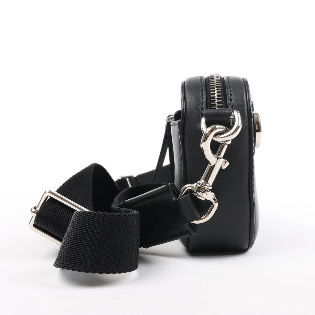 Valentino Garavani VLTN Leather Shoulder Bag in Black
