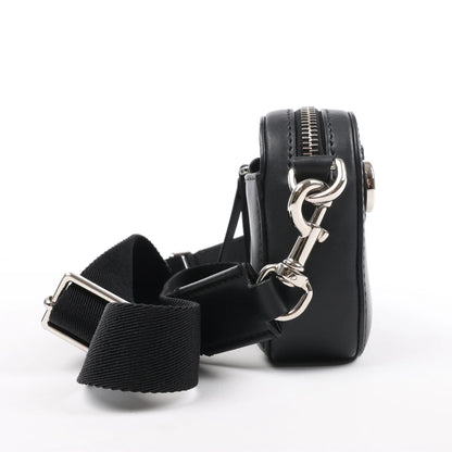 Valentino Garavani VLTN Leather Shoulder Bag in Black