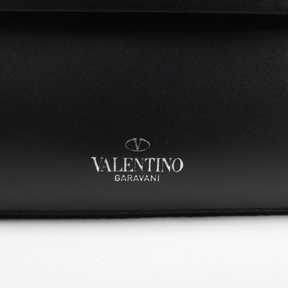 Valentino Garavani VLTN Leather Shoulder Bag in Black