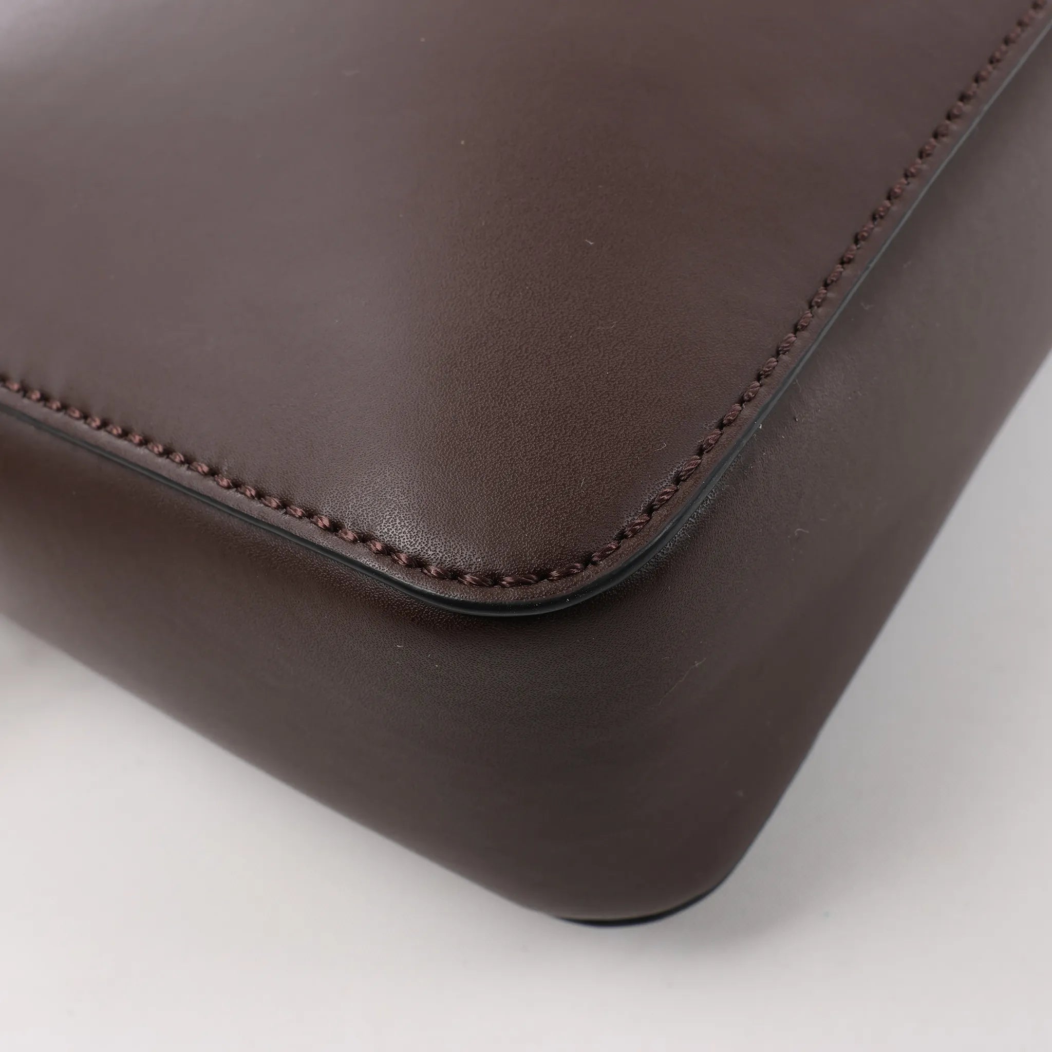 Valentino Garavani VLTN Leather Shoulder Bag in Brown