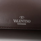 Valentino Garavani VLTN Leather Shoulder Bag in Brown