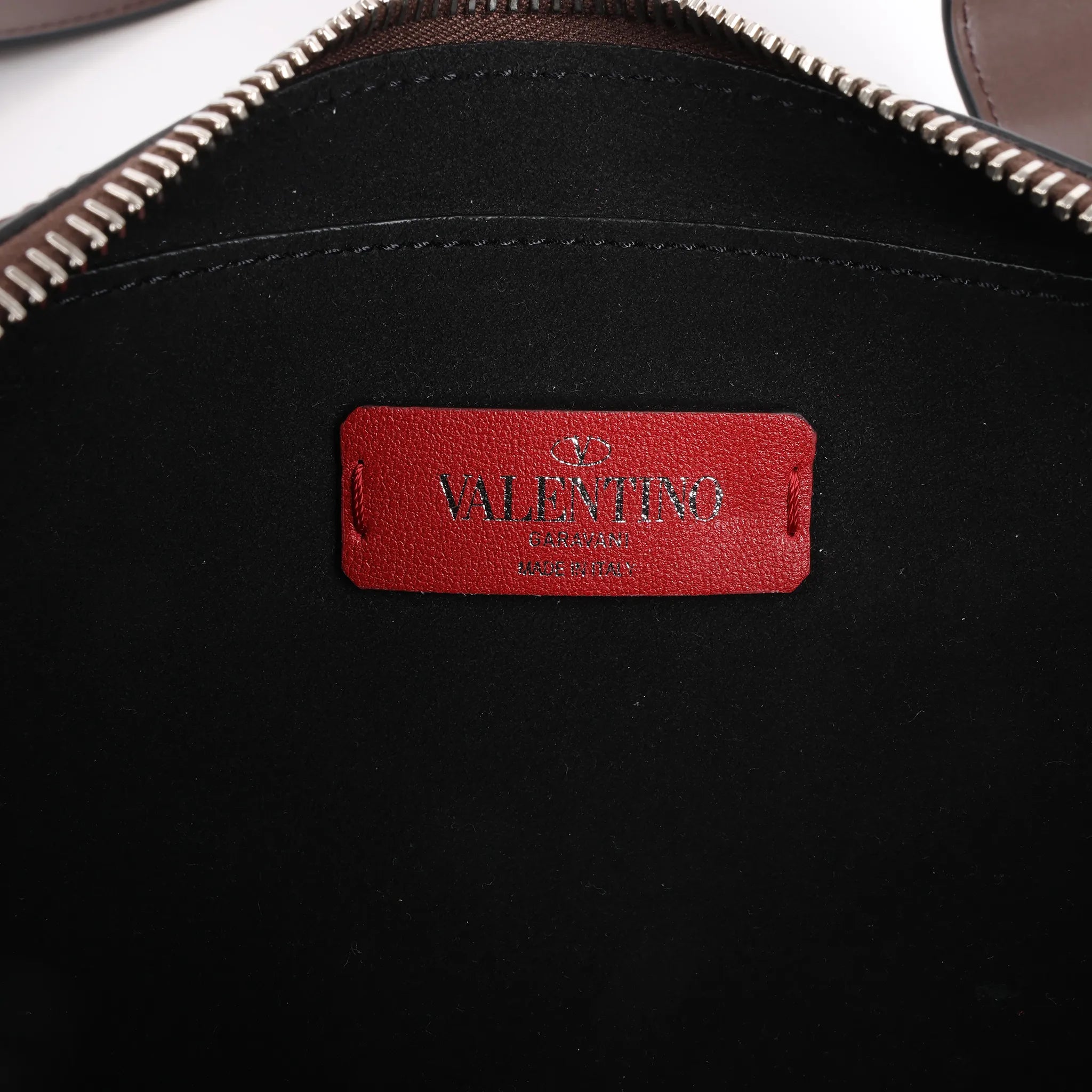 Valentino Garavani VLTN Leather Shoulder Bag in Brown