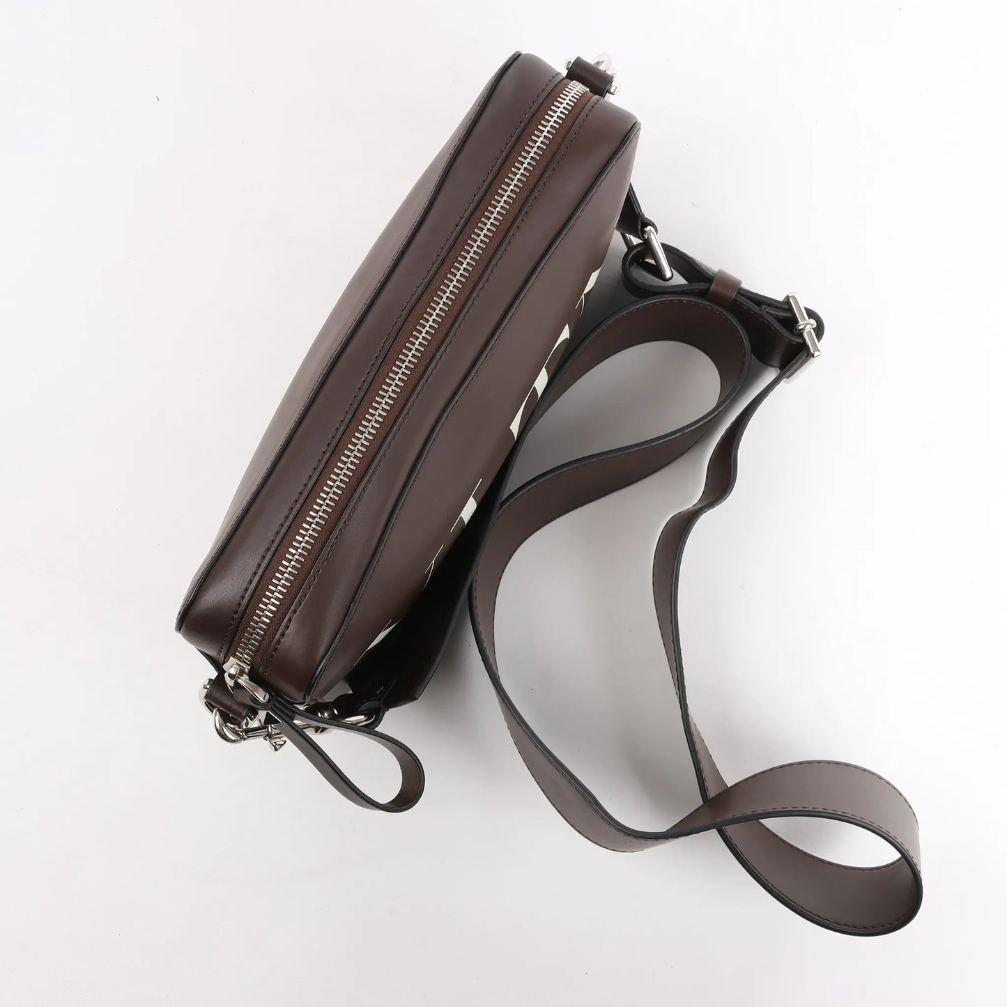 Valentino Garavani VLTN Leather Shoulder Bag in Brown