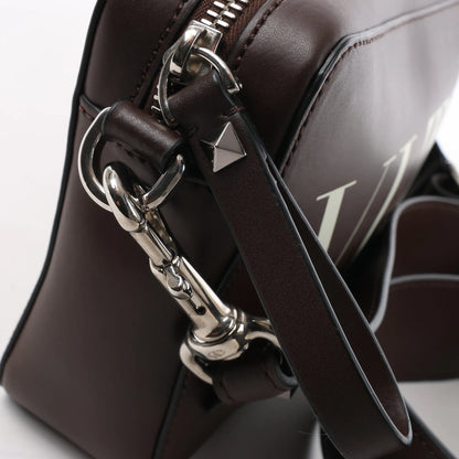 Valentino Garavani VLTN Leather Shoulder Bag in Brown