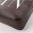 Valentino Garavani VLTN Leather Shoulder Bag in Brown