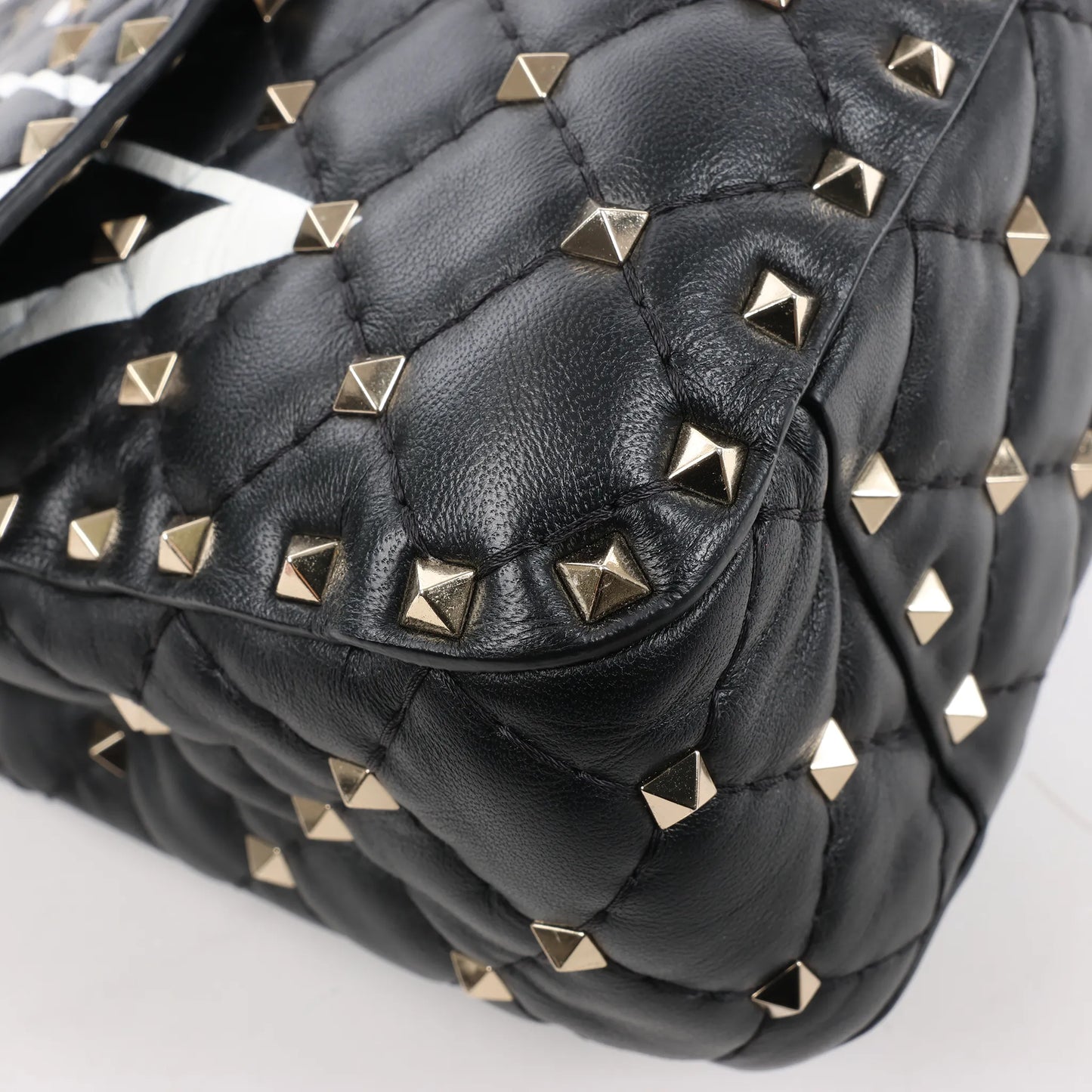 Sac à bandoulière double sens en cuir VLTN Rockstud Spike Chain de Valentino Garavani, noir