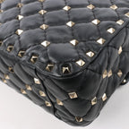 Valentino Garavani VLTN Rockstud Spike Chain Leather 2Way Shoulder Bag in Black