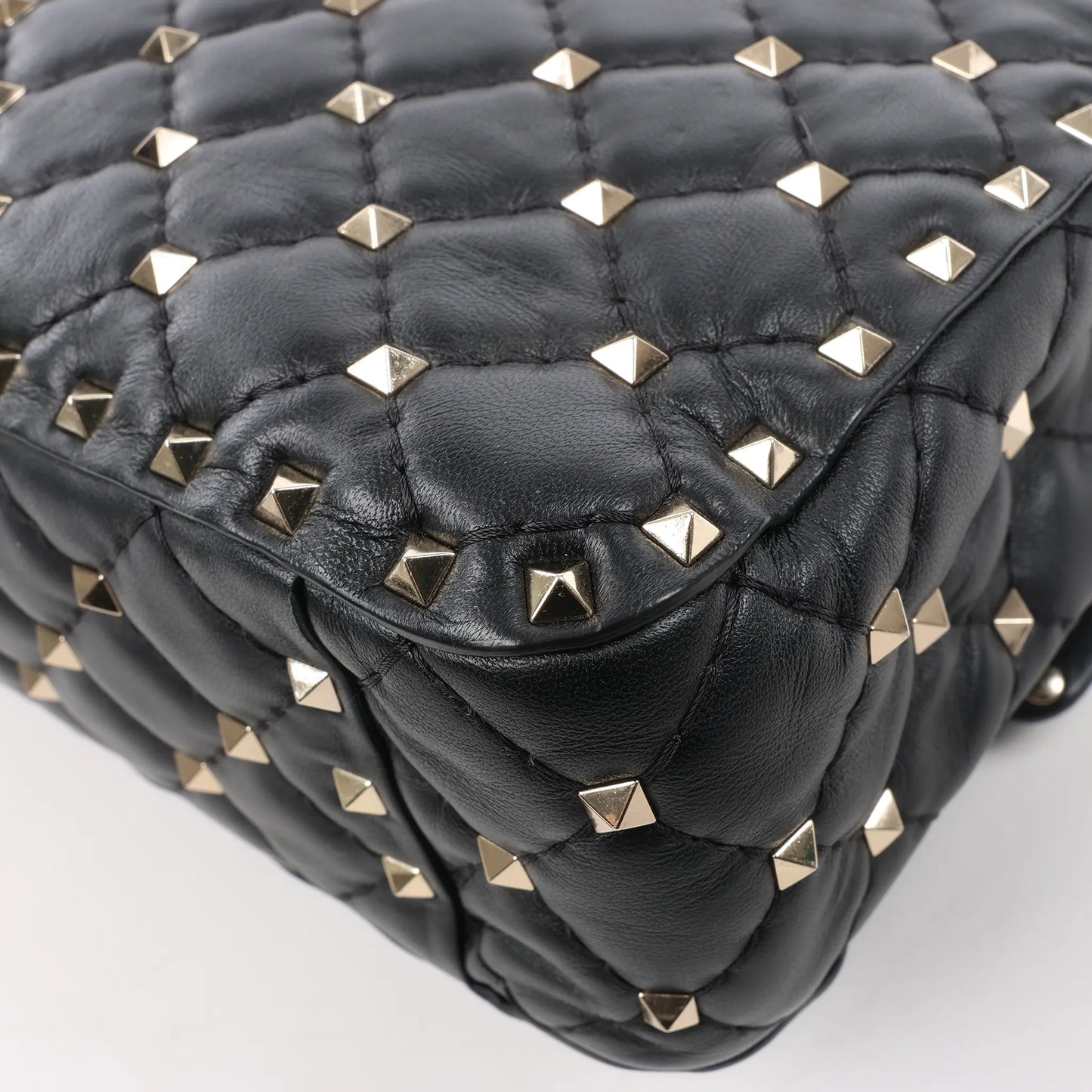 Sac à bandoulière double sens en cuir VLTN Rockstud Spike Chain de Valentino Garavani, noir