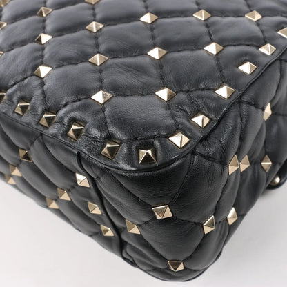 Sac à bandoulière double sens en cuir VLTN Rockstud Spike Chain de Valentino Garavani, noir