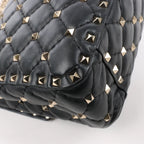 Valentino Garavani VLTN Rockstud Spike Chain Leather 2Way Shoulder Bag in Black
