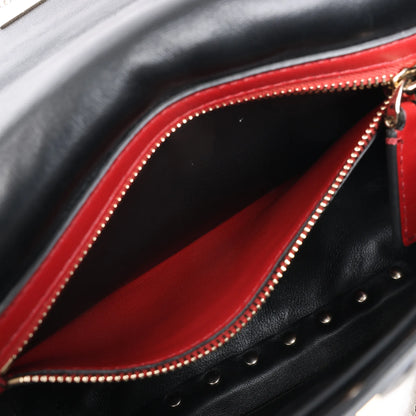 Sac à bandoulière double sens en cuir VLTN Rockstud Spike Chain de Valentino Garavani, noir