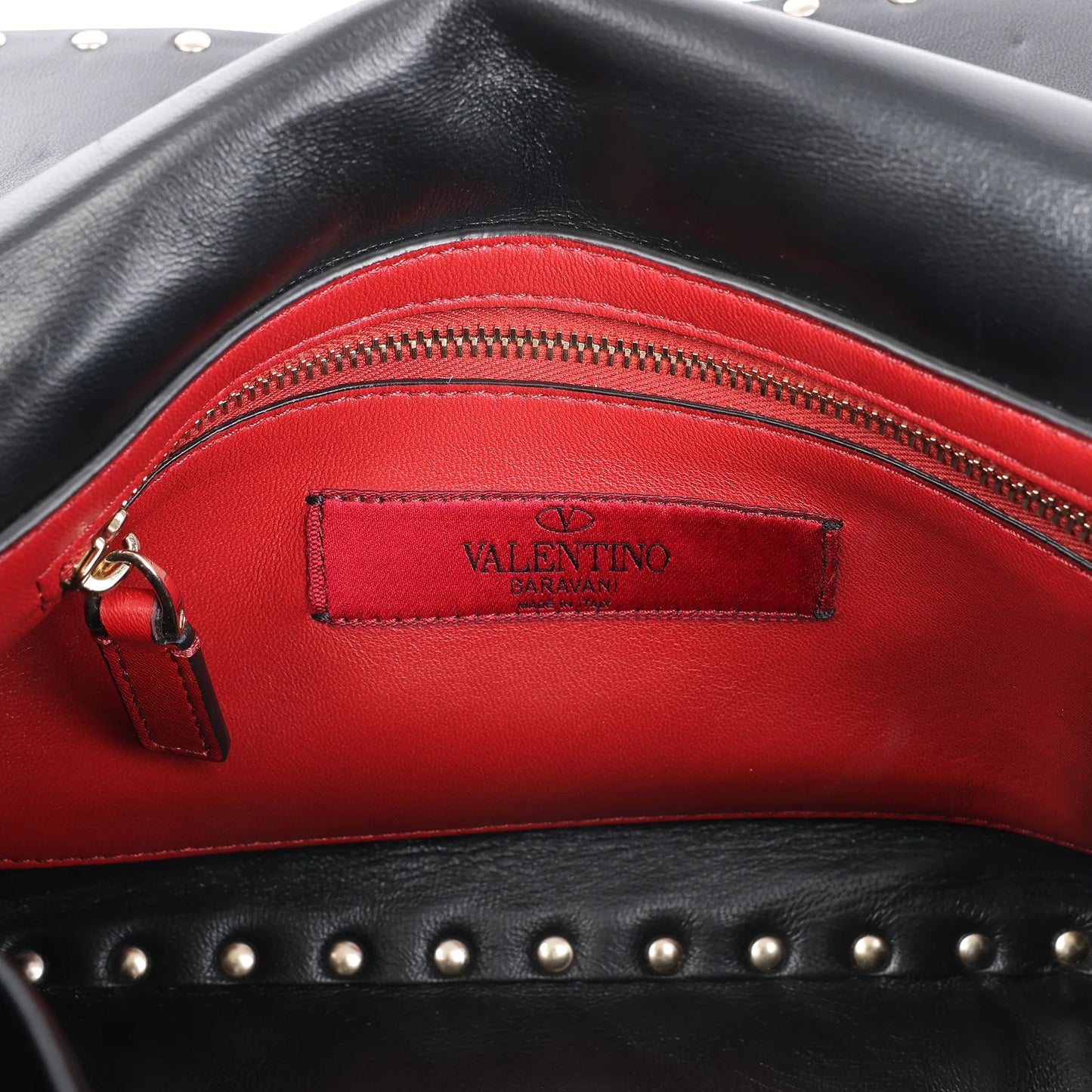 Sac à bandoulière double sens en cuir VLTN Rockstud Spike Chain de Valentino Garavani, noir