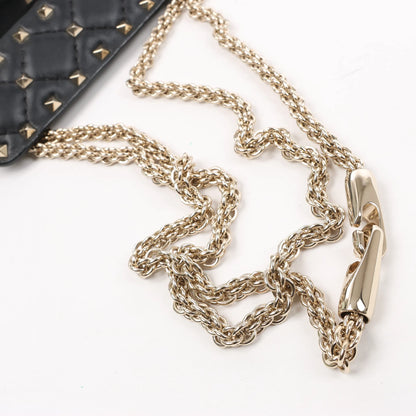Sac à bandoulière double sens en cuir VLTN Rockstud Spike Chain de Valentino Garavani, noir