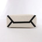 Valentino Garavani VLTN Canvas & Leather Shoulder Bag in Beige x Black