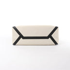 Valentino Garavani VLTN Canvas x Leather Shoulder Bag in Beige x Black