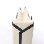 Valentino Garavani VLTN Canvas x Leather Shoulder Bag in Beige x Black