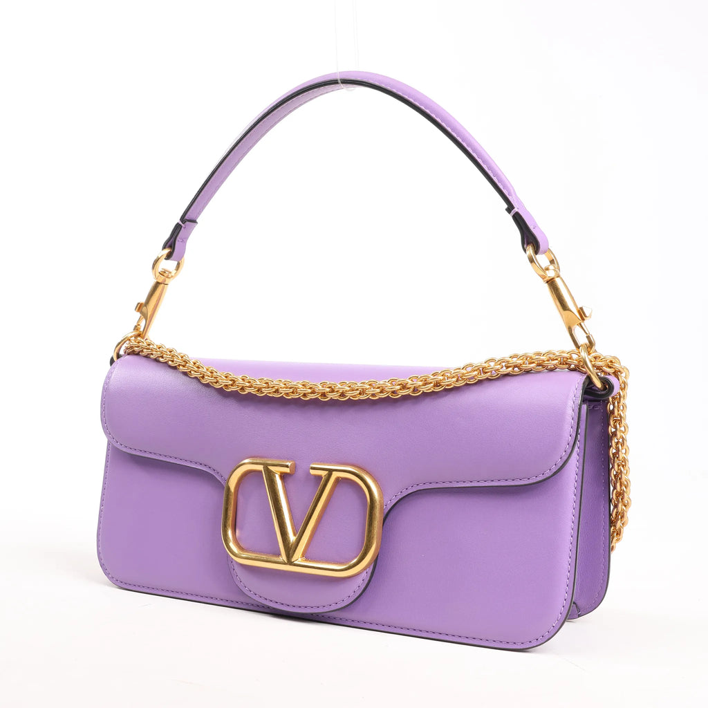Valentino Garavani VLogo Loco 2Way Chain Handbag in Purple