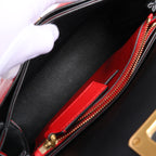 Valentino Garavani VRing Leather Shoulder Bag in Red